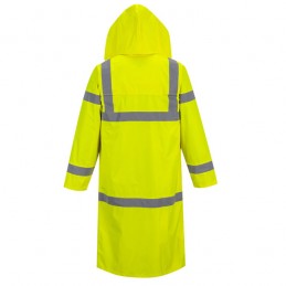 Manteau de pluie haute visibilité 122 cm jaune