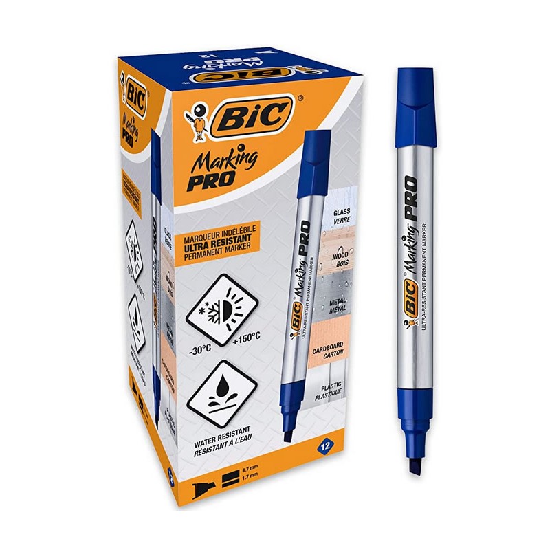 Marqueur permanent Bic Marking Pro bleu