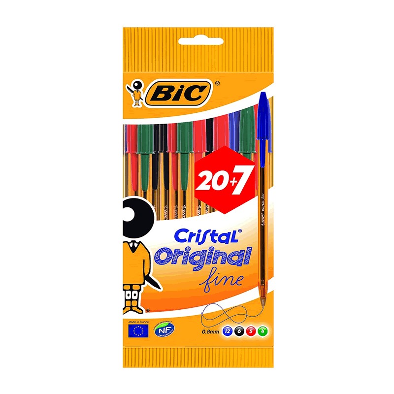 Lot de stylos BIC - Cristal Soft - Format Special - 35%, pointe 1,2 mm