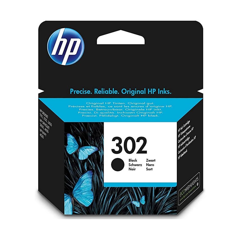 HP 302 Cartouche d'Encre Noire Authentique