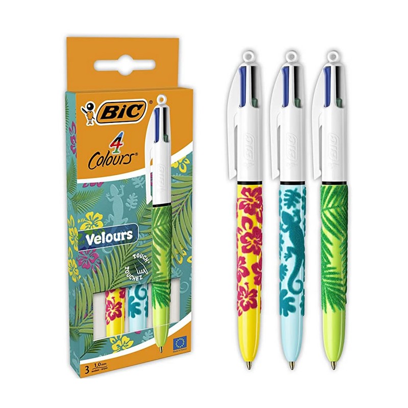 BIC Stylo bille rétractable, M10 Clic, pointe moyenne (1 mm), corps noir,  encre noire (lot de 50) - Stylos-bille