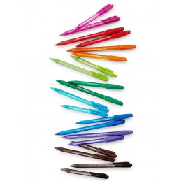 27 Paper Mate InkJoy 100ST stylos à bille pointe moyenne assortiment de couleurs joyeuses