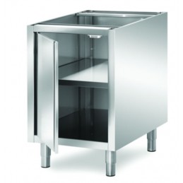 Meuble inox 1 porte et 1 étagère