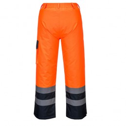 Pantalon contraste haute visibilité doublé Orange marine S686