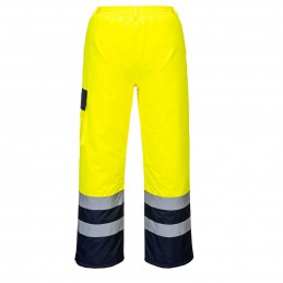 Pantalon contraste haute visibilité doublé jaune marine S686
