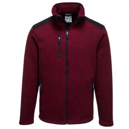 Veste de travail 4 couleurs contemporaine fabriquée en polaire molletonnée rouge