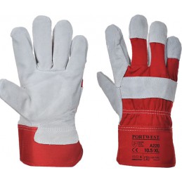 Gants docker premium couleur rouge.