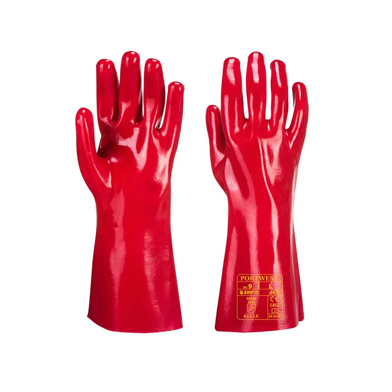 Gants tout enduits en PVC longueur 35 cm