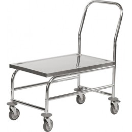 Chariot inox avec plate-forme 735x390 mm