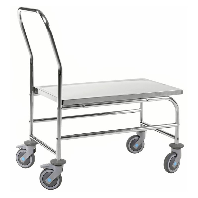 Chariot inox 880x500 mm avec plate-forme