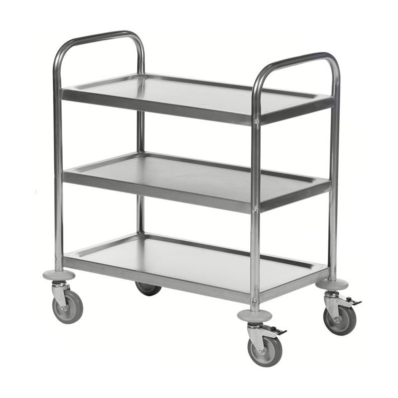 Chariot inox de service 3 tablettes