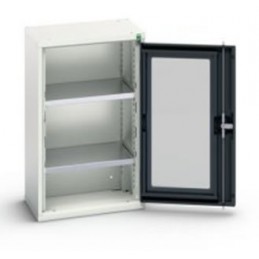 Armoire Verso portes transparentes avec 2 tablettes hauteur 800 mm
