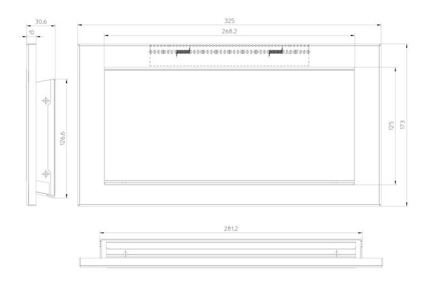 Vide-déchets 326 mm basculant encastrable inox