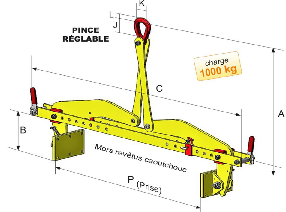 Pince à bloc, pince à bloc réglable, pince bloc béton